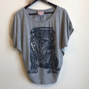 Romeo & Juliet Couture bulldog shirt